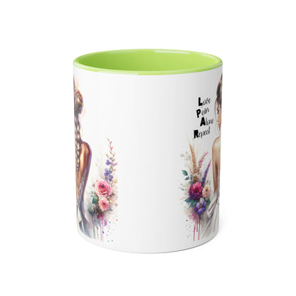 Elegant Artistry Accent Mug - Perfect for Tea Lovers, Gift for Her, Decorative Coffee Cup, Bridal Shower, Motivational Drinkware