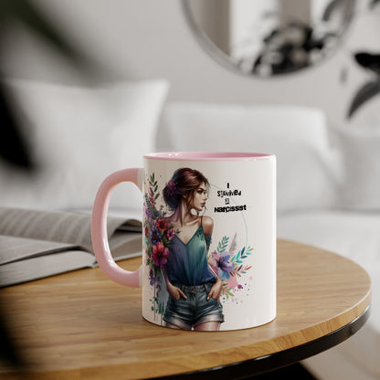 Floral Art Accent Mug - Stay Wild & Nameless, Bohemian Coffee Cup, Floral Gift for Her, Unique Home Decor, Mug for Tea Lovers
