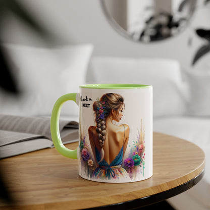 Thank U, Next Colorful Floral Thank You Mug - Perfect Gift for Friends, Birthdays, Celebrations, Coffee Lovers, Tea Time