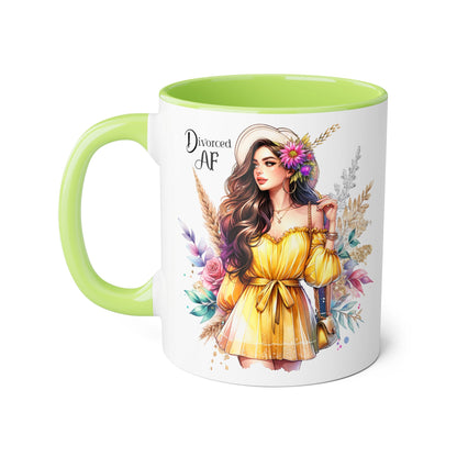 Divorced AF Accent Mug, Empowering Coffee Cup, Self-Love Gift for Her, Unique Birthday Present, Motivational Drinking Vessel