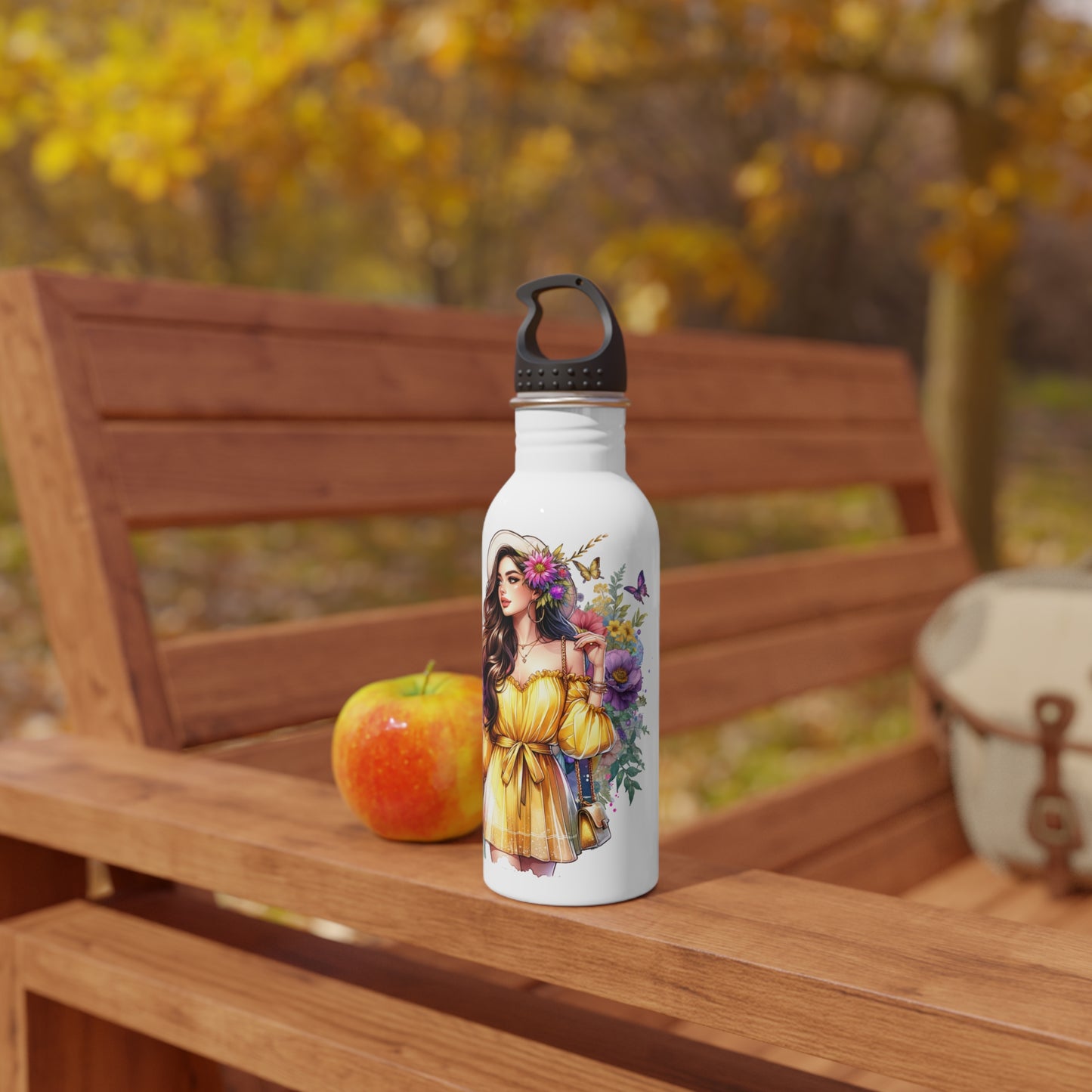 I Am My Own Happily Ever After Whimsical Stainless Steel Water Bottle with Floral Design, Cute Eco-Friendly Hydration, Inspirational Gift, Summer Accessory, [...]