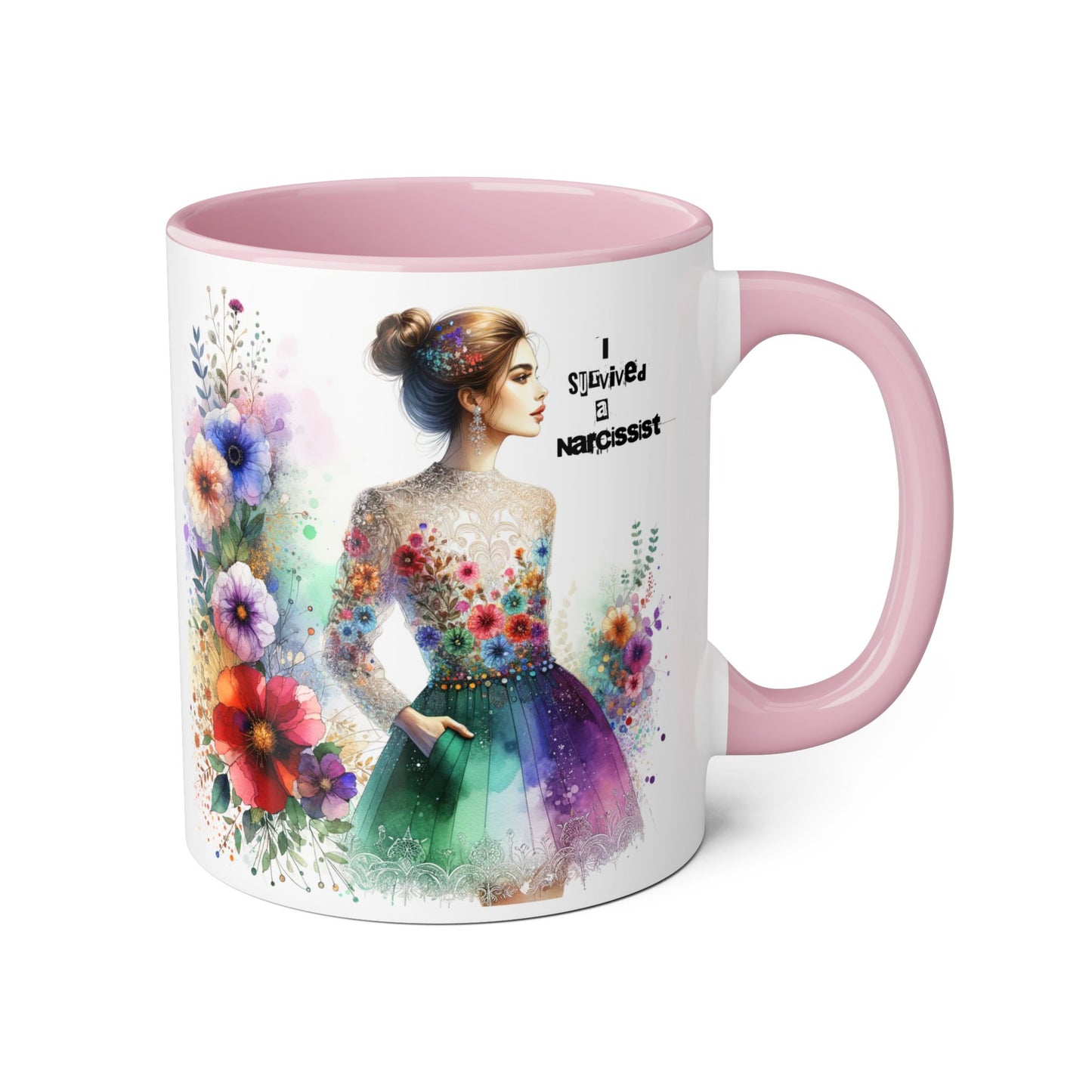Colorful Floral Quotes Coffee Mug, Gift for Flower Lovers, Inspirational Mug, Unique Tea Cup, Perfect for Birthdays