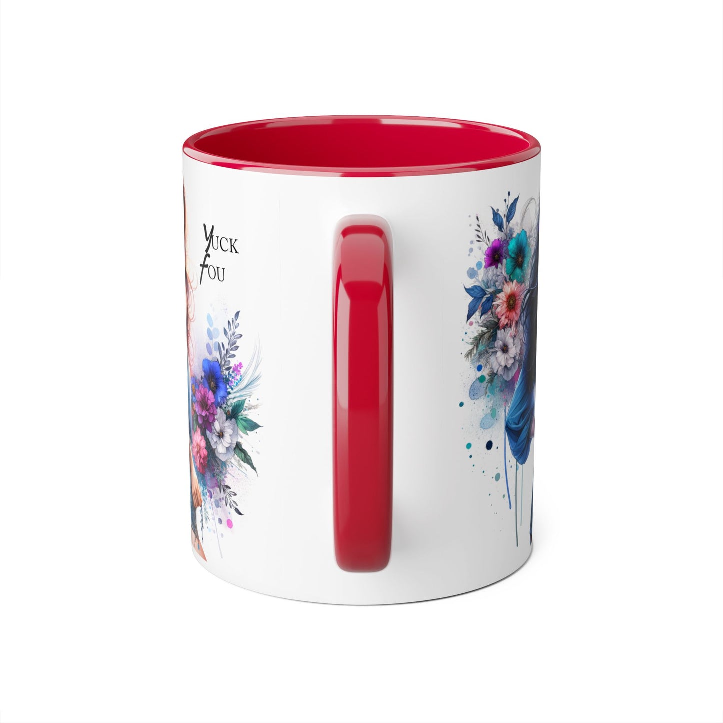 Yuck Fou Floral Graphic Accent Mug: Perfect Gift for Tea Lovers, Coffee Breaks, Home Decor, Inspirational Quotes, Mother's Day, Birthdays