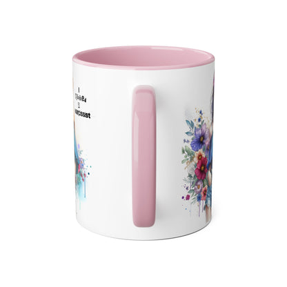 Stylish Floral Accent Mug, Trendy Coffee Cup, Gift for Her, Birthday Mug, Inspirational Drinkware