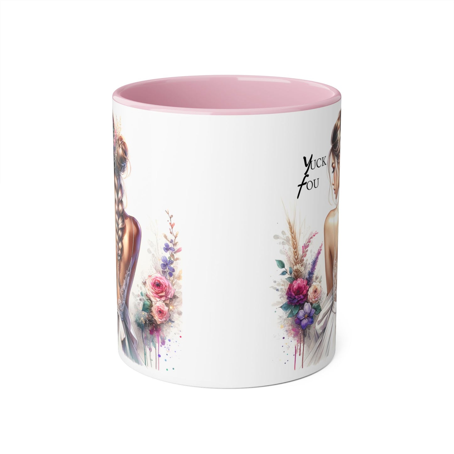 Yuck Fou Glamorous Floral Accent Mugs | Stylish Her Gift for Coffee Lovers | Unique Drinkware | Perfect for Birthdays, Anniversaries, & Weddings