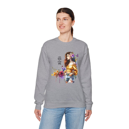 Lost You And Found Me Floral Art Crewneck Sweatshirt, Cozy Unisex Sweater, Gift for Her, Spring Fashion, Inspirational Quote Apparel