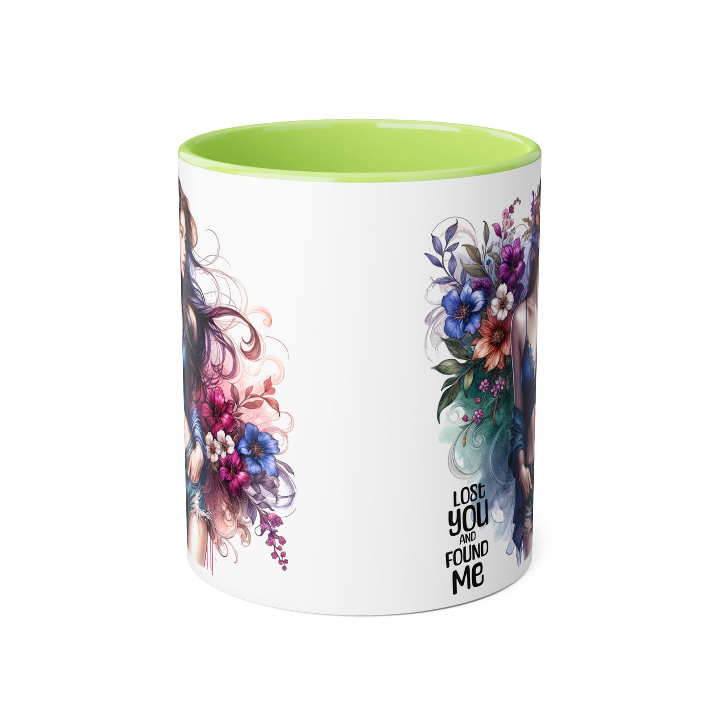 Floral Art Accent Mug - Lose You, Found Me | Unique Gift for Her, Coffee Lover, Tea Enthusiast, Birthday, Housewarming