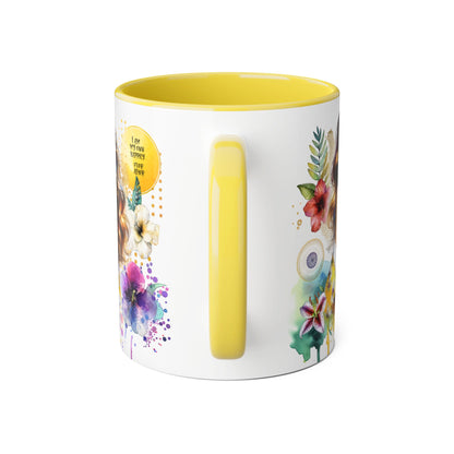 I Am My Own Happily Ever After Inspirational Floral Accent Mug - 11oz Motivational Coffee Cup for Women
