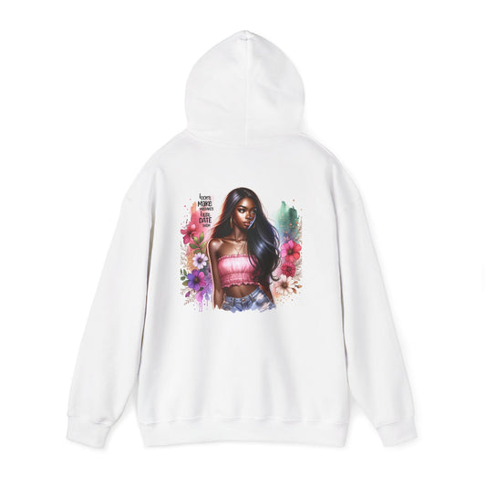 I Don`t Make Mistake, I Just Date Them Floral Portrait Hoodie | Unisex Hooded Sweatshirt, Cozy Gift for Her, Spring Fashion, Trendy Outfit, Stylish Layering