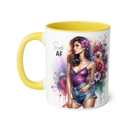 Floral Art Mug with Sassy Quote, Coffee Cup for Gifts, Tea Lovers, Home Decor, Mother's Day, Birthday