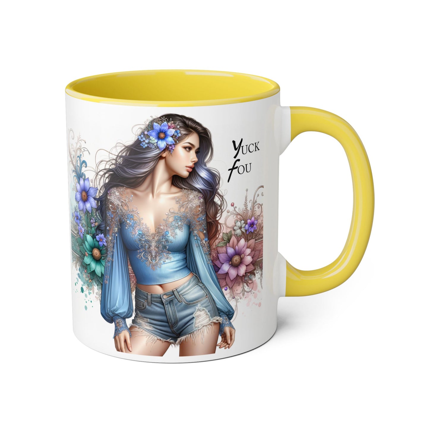 Artistic Accent Mug with ‘Yuck Fou’ Design for Trendy Sipping, Perfect Gift for Friends & Art Lovers, Ideal for Birthdays & Celebrations