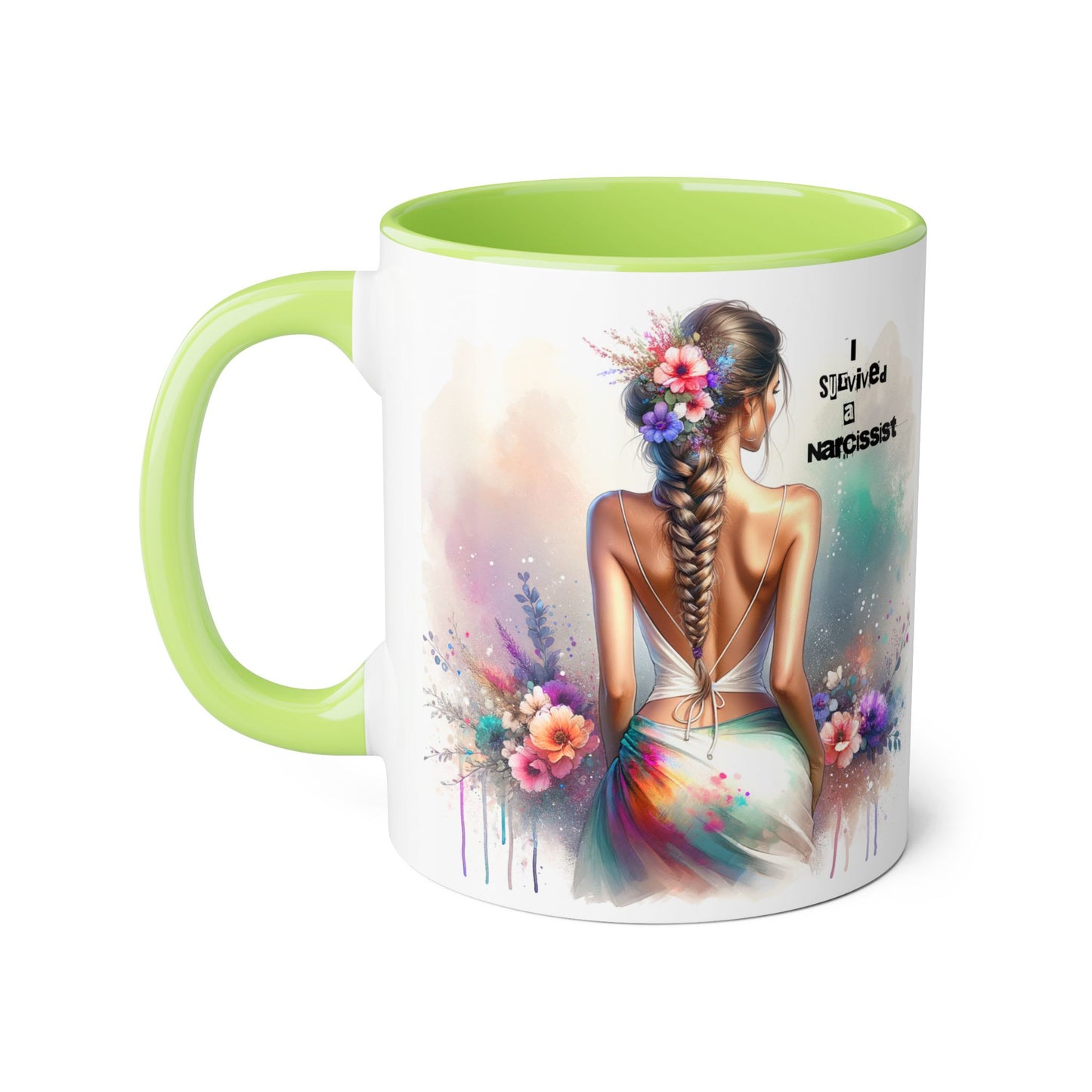 Chic Accent Mug, I Tried to be a Narcissist, Unique Gift, Floral Art, Coffee Lover, Home Decor, Inspiring Quote Mug