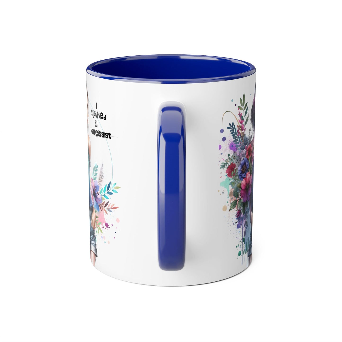 Floral Art Accent Mug - Stay Wild & Nameless, Bohemian Coffee Cup, Floral Gift for Her, Unique Home Decor, Mug for Tea Lovers