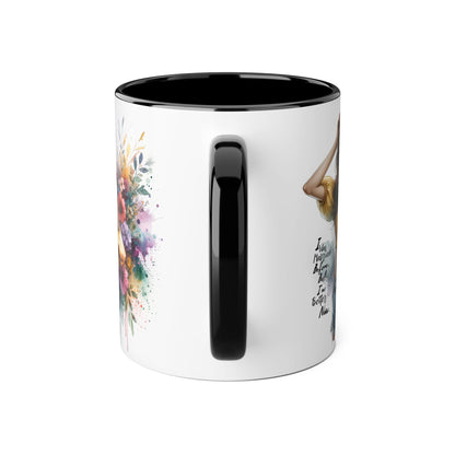 I Was Married Before But I'm Better Now Humoristic Chic Floral Accent Mug - Inspirational Art for Coffee Lovers, Gifts for Friends, Home Decor, Motivational Drinkware, Birthday Present