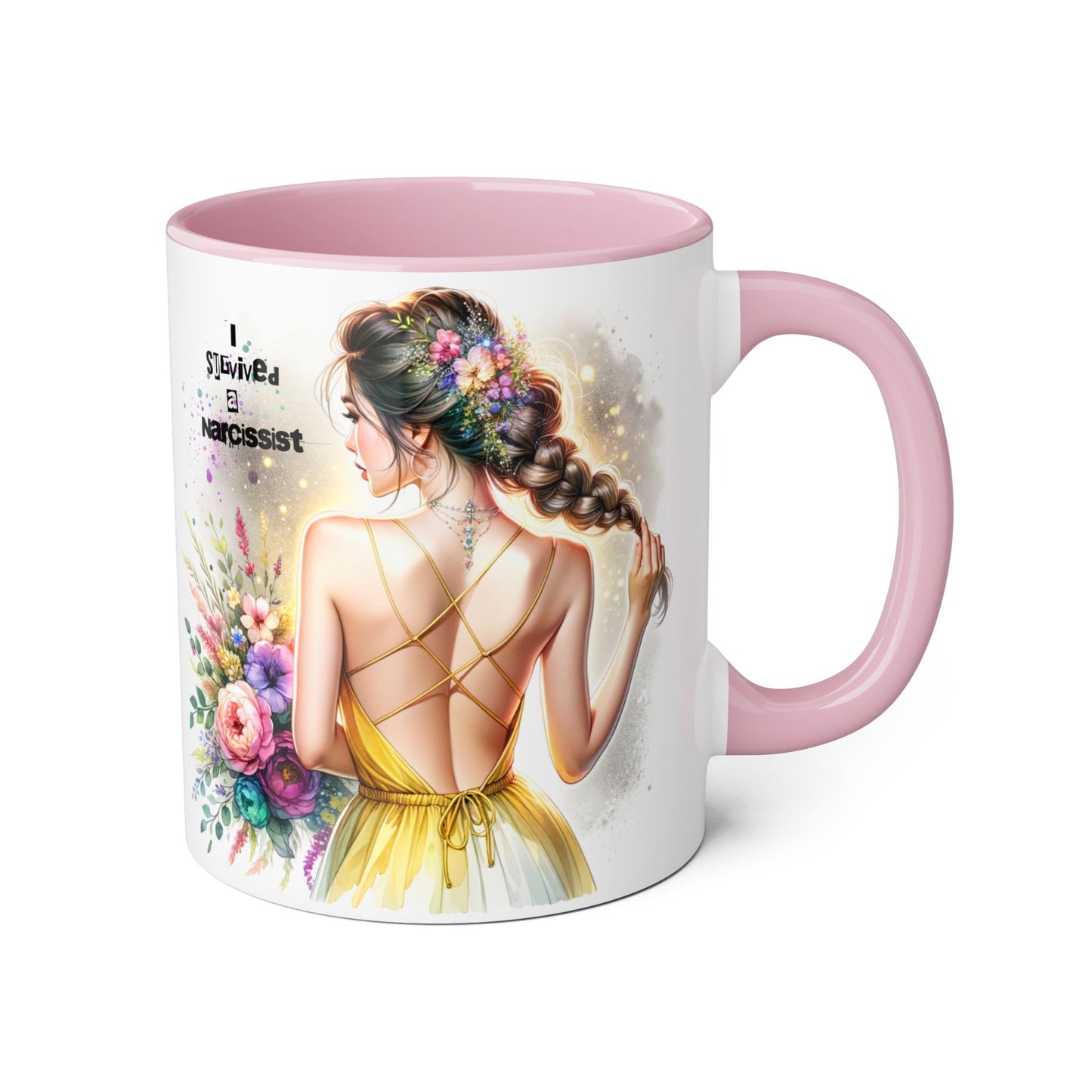 Floral Inspirational Mug, Gift for Friends, Self-Love Motivational Coffee Cup, Women's Empowerment, Birthday Present