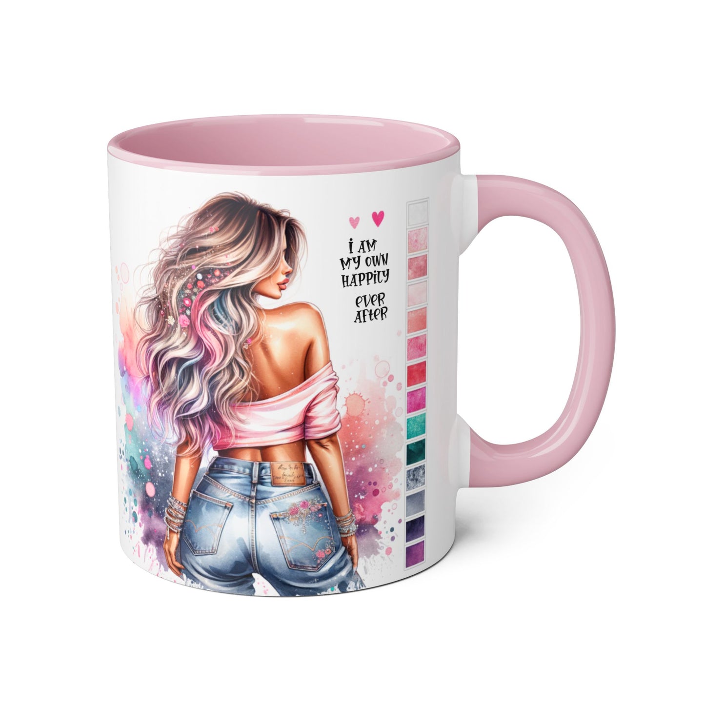 I Am My Own Happily Ever After Colorful Inspirational Accent Mug - Perfect for Coffee Lovers, Art Enthusiasts, Gift Ideas, Motivational Coffee Cup, Cozy Vibes