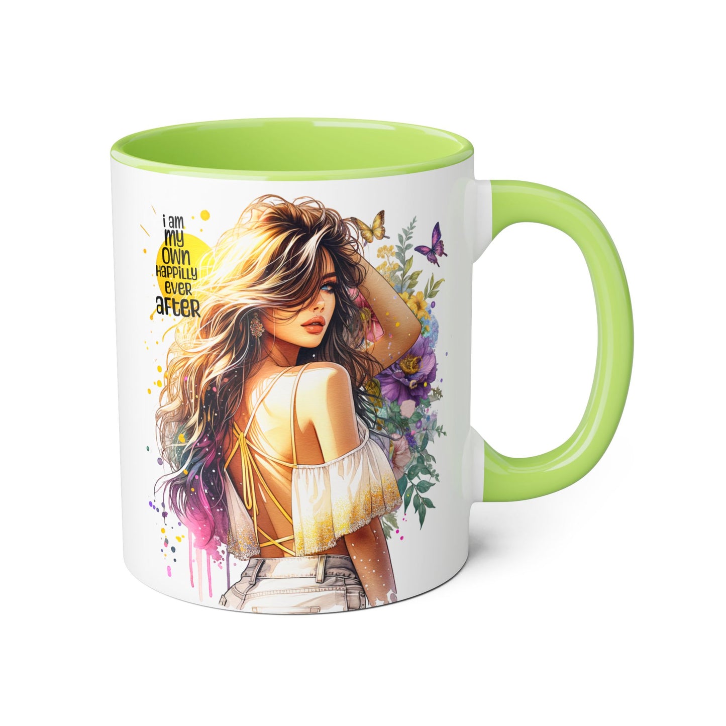 I Am My Own Happily Ever After Empowering Inspirational Accent Mug, Motivational Coffee Cup, Gift for Her, Self-Love Mug, Adulting Humor, Home Office Decor