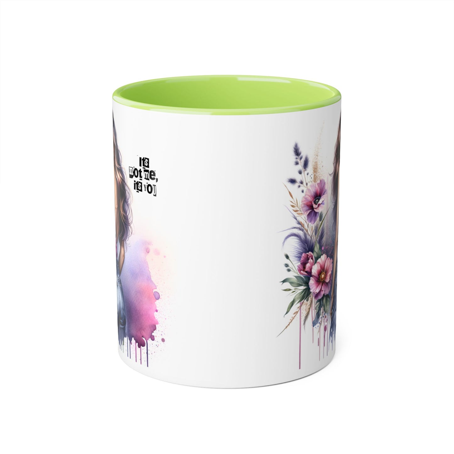 It's Not Me, It's You Humoristic Floral Art Accent Mug