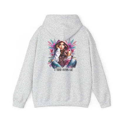 1-800-Boys-Lie Colorful Graphic Hoodie: Fashionable Sweatshirt for Art Lovers, Unisex Casual Wear, Gift for Birthdays, Holidays, Style Statement