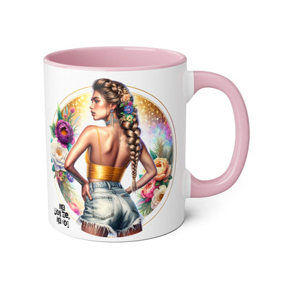 It's Not Me, It's You Humoristic Beautiful Floral Accent Mugs - Unique Coffee Cup for Art Lovers, Perfect Gift for Home Decor, Birthday, or Wedding