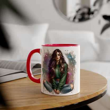 Artistic Be My Peace or Peace Out Mug, Inspirational Coffee Cup, Great for Relaxing Moments, Perfect Gift for Friends, Unique Home Decor, Peaceful Vibe