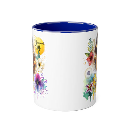 Vibrant Floral Accent Mug for Dreamers, Unique Coffee Cup, Gift for Her, Inspirational Beverage Mug, Boho Style Drinkware