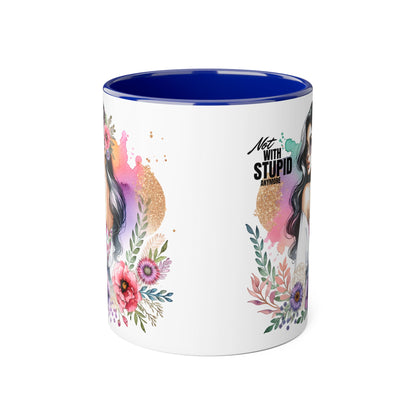 Mug - Not With Stupid Anymore Humoristic 11oz Accent Mug