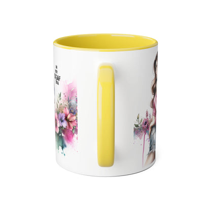 Chic Floral Accent Mug, In My IDGAF Era Coffee Cup, Gift for Her, Stylish Tea Mug, Fun Drinkware for Home & Office