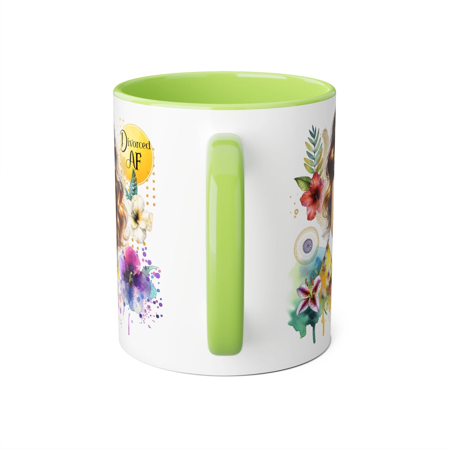 Vibrant Floral Accent Mug for Dreamers, Unique Coffee Cup, Gift for Her, Inspirational Beverage Mug, Boho Style Drinkware