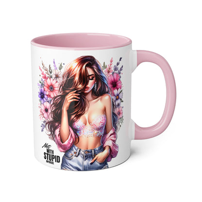 Mug - Not With Stupid Anymore Humoristic 11oz Accent Mug