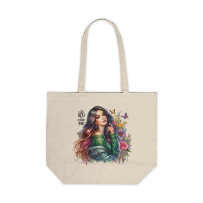 Lost You and Found Me Artistic Floral Tote Bag, Eco-Friendly Shopping Bag, Gift for Her, Boho Style, Reusable Grocery Tote, Unique Art Tote