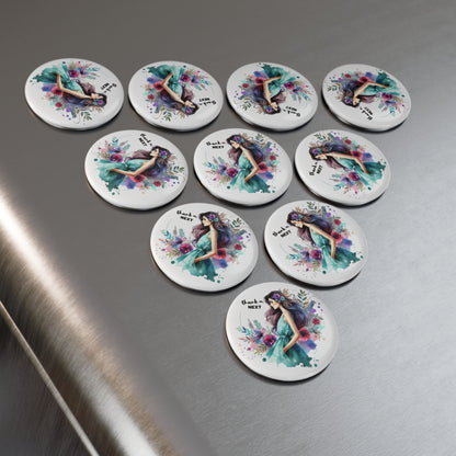Thank U, Next  Decorative Round Magnet, Gifts for Her, Refrigerator Decor, Chic Home Accessory, Unique Birthday Gift