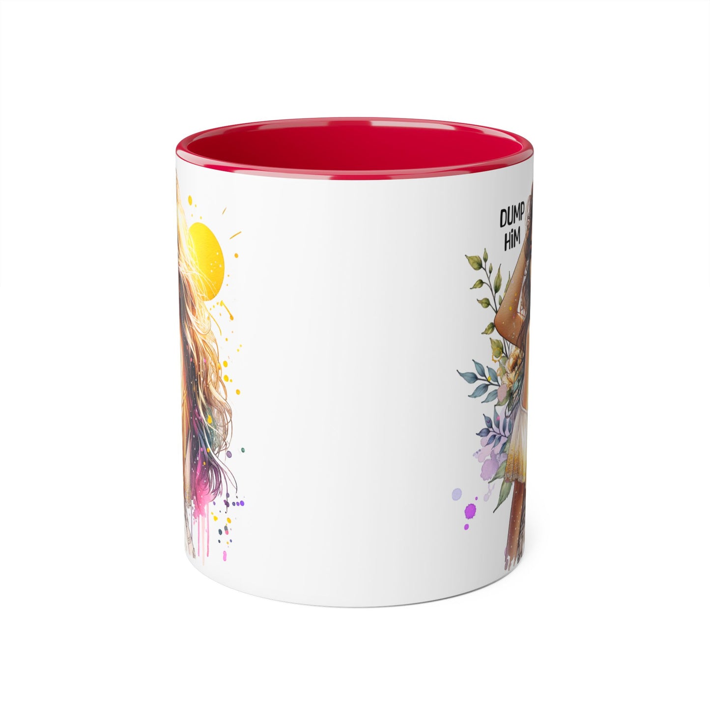 Empowerment Accent Mugs, 11oz - Inspirational Coffee Cup for Strong Women, Self-Love Gift, Motivational Mug