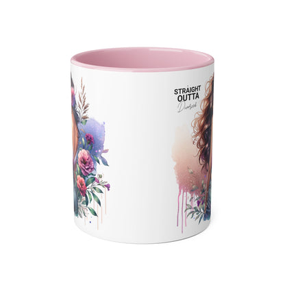 Straight Outta Divorced Humoristic  Accent Mug | 11oz Ceramic Coffee Cup for Home, Gift for Friends, Unique Tea Mug, Birthday Gift, Self-Care Décor