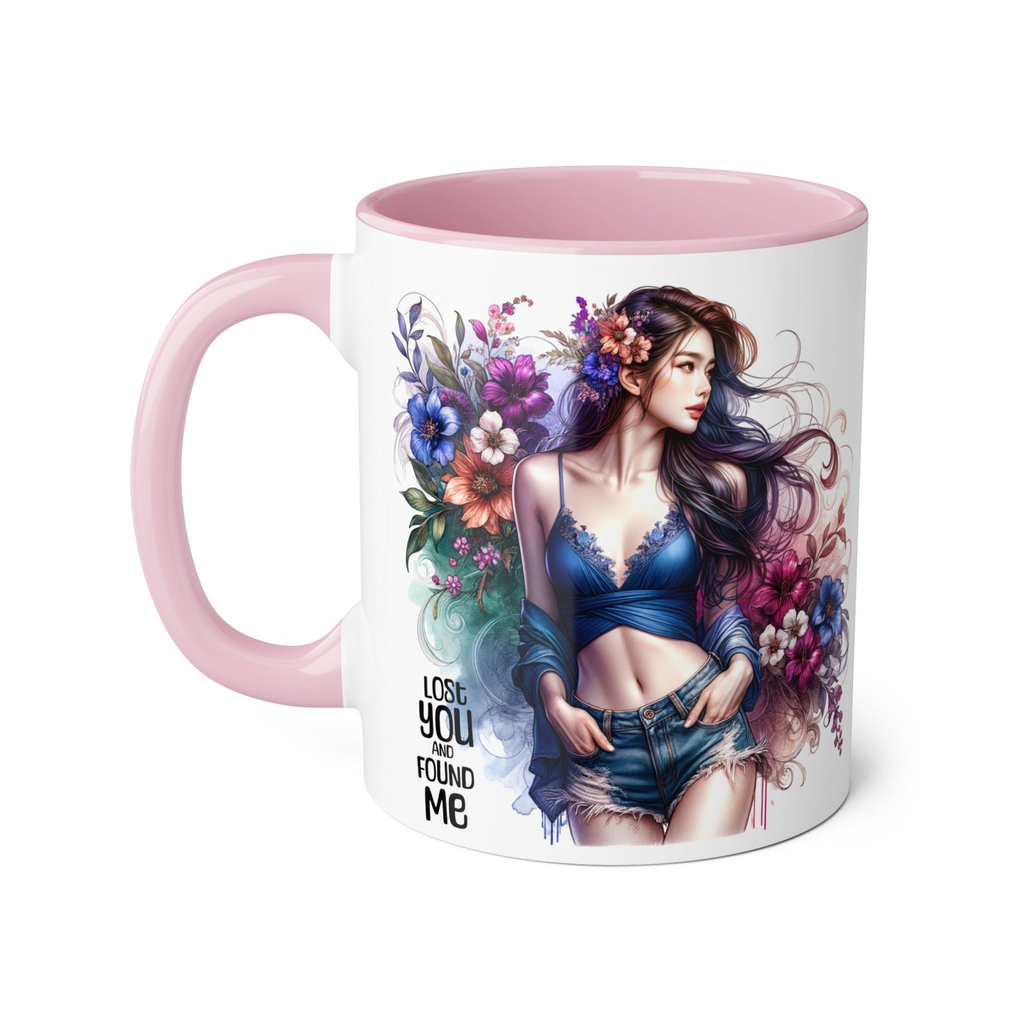 Floral Art Accent Mug - Lose You, Found Me | Unique Gift for Her, Coffee Lover, Tea Enthusiast, Birthday, Housewarming