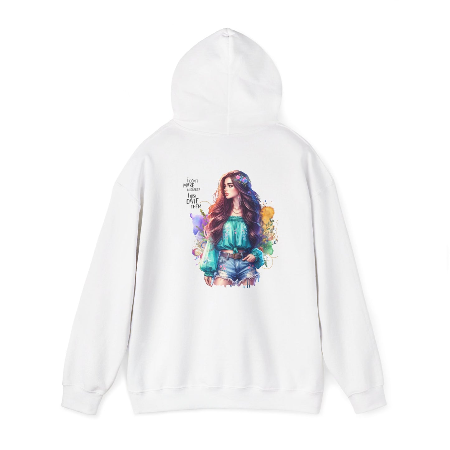I Don`t  Make Mistakes, I Just Date Them Vibrant Artistic Hoodie - Unisex Heavy Blend™ Hooded Sweatshirt, Casual Wear, Gifts for Art Lovers, Cozy Lounging, Unique Fashion