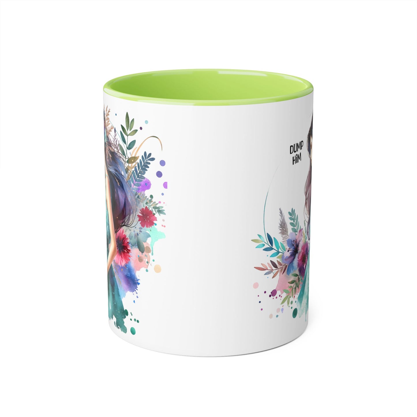 Whimsical Motivational Accent Mug, Inspirational Gift Mug, Cute Coffee Cup, Flower Art Drinkware, Unique Present for Friends