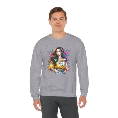 1-800-Boys-Lie Colorful Graphic Crewneck Sweatshirt - 'Boys Lie' Design, Unisex Sweatshirt, Trendy Gift, Casual Wear, Comfortable Outfit