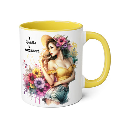 I Survived a Narcissist Floral Accent Mug, Coffee Cup Gift, Self-Care, Empowerment, Inspirational Tea Mug, Narcissist Survivor, Floral [...]