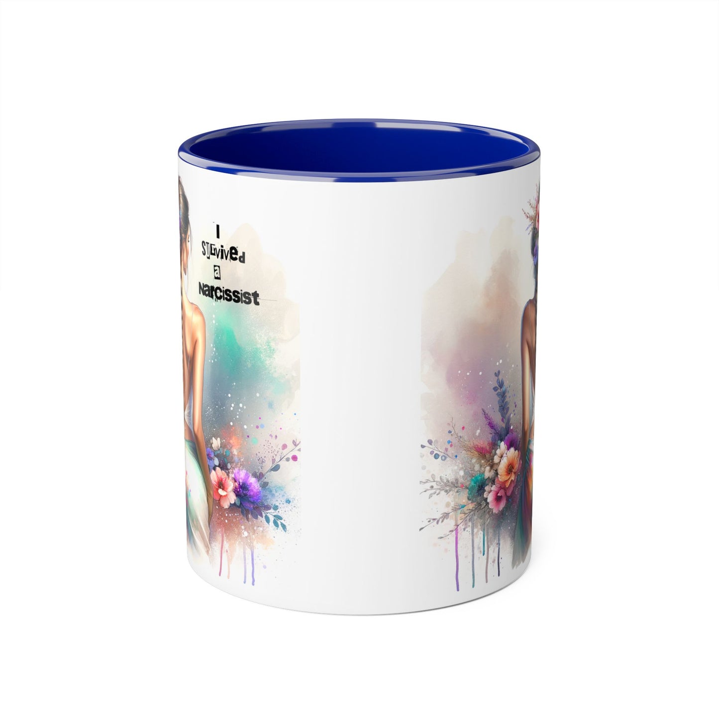Chic Accent Mug, I Tried to be a Narcissist, Unique Gift, Floral Art, Coffee Lover, Home Decor, Inspiring Quote Mug