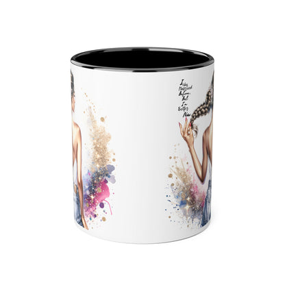 I Was Married Before But I'm Better Now Humoristic Artistic Accent Mug, 11oz | Vibrant Coffee Cup, Gift for Her, Inspirational Decor, Stylish Drinkware, Unique Artwork