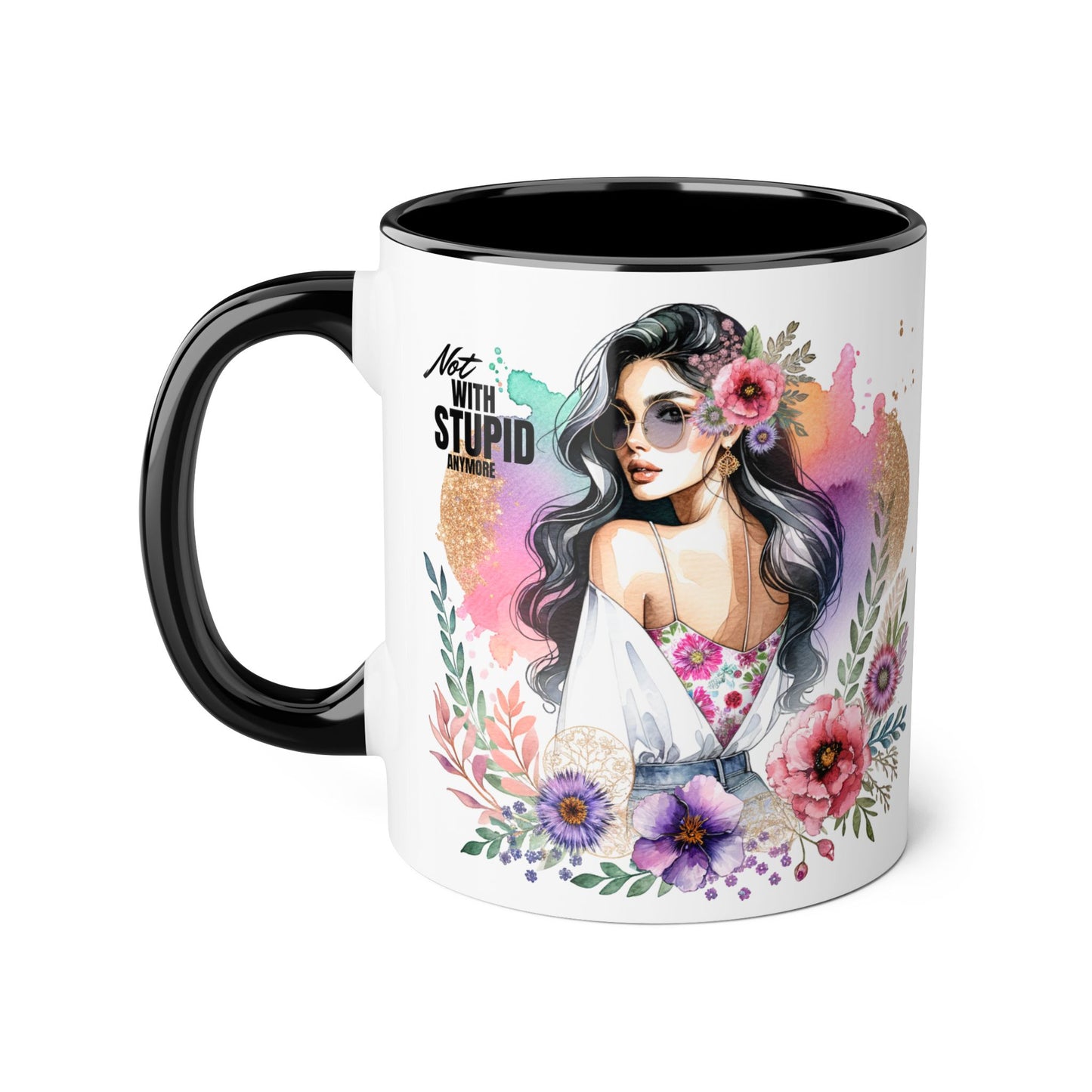 Mug - Not With Stupid Anymore Humoristic 11oz Accent Mug