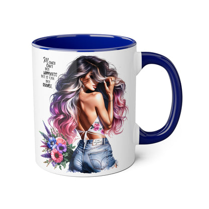 Mug - Money Can't Buy Happiness But It Can Buy Divorce Humoristic Accent Mug, 11oz