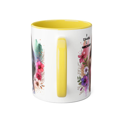 Bold Floral Accent Mug - Perfect Gift for Self-Love and Empowerment