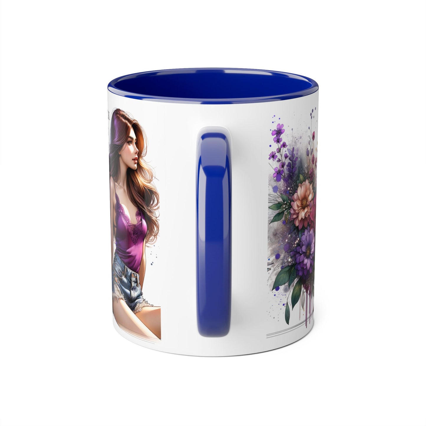 Yuck Fou Artistic Accent Mug - Vibrant Floral Design, Inspirational Gift, Coffee Lovers, Unique Home Decor, Perfect for Birthdays