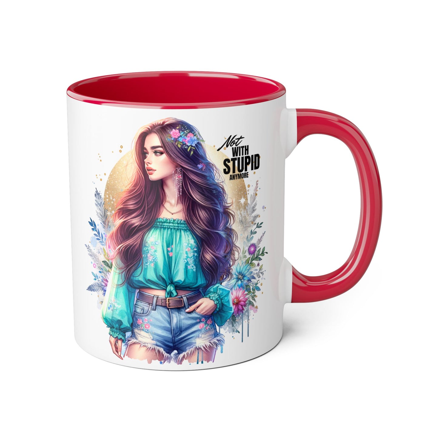 Mug - Not With Stupid Anymore Humoristic 11oz Accent Mug