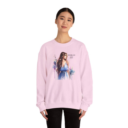 I'm Too Cute For My Ex Artistic Crewneck Sweatshirt - Feminine Fashion, Casual Wear, Cozy Gift, Unique Artwork, Everyday Comfort