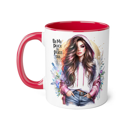 Mug - Be My Peace or Peace Out Accent Mug