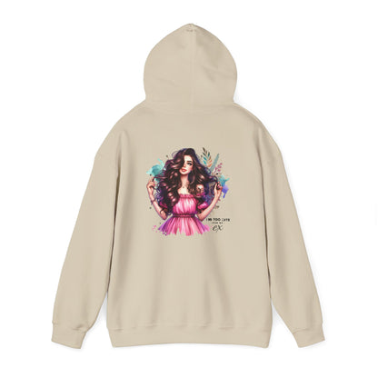 I'm Too Cute For My Ex Colorful Artistic Hooded Sweatshirt, Trendy Unisex Hoodie, Gift for Art Lovers, Cozy Fashion, Casual Streetwear