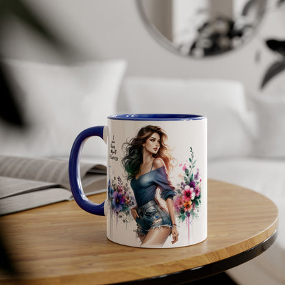 I Can Buy Myself Flowers Floral Twist Coffee Mug, Art Mug, Gift for Her, Creative Home Decor, Birthday Mug, Inspirational Drinkware, Busy with Flowers
